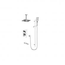 Vogt SET.KG.310.316.CC - Vogt Kapfenberg 3-Way PB Shower Kit with 6'' Ceiling Arm CC