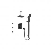 Vogt SET.KG.320.816.MB - Vogt Kapfenberg 3-Way TH Shower Kit with Body Jets and 6'' Ceiling Arm MB