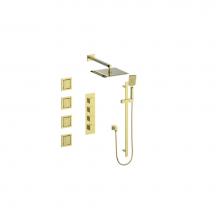 Vogt SET.KG.350.930.BG - Vogt Kapfenberg 3/4'' High-Flow TH Shower Kit with Body Jets BG