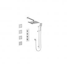 Vogt SET.KG.350.930.CC - Vogt Kapfenberg 3/4'' High-Flow TH Shower Kit with Body Jets CC