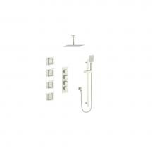 Vogt SET.KG.350.936.BN - Vogt Kapfenberg 3/4'' High-Flow TH Shower Kit with Body Jets and 6'' Ceiling A