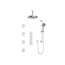 Vogt SET.M1.350.936.CC - Vogt Mond 3/4'' High-Flow TH Shower Kit with Body Jets and 6'' Ceiling Arm CC