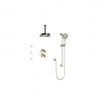 Vogt SET.Z1.320.816.PN - Vogt Zehn 3-Way TH Shower Kit with Body Jets and 6'' Ceiling Arm PN