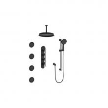 Vogt SET.Z1.350.936.CB - Vogt Zehn 3/4'' High-Flow TH Shower Kit with Body Jets and 6'' Ceiling Arm CC/