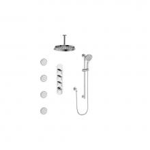 Vogt SET.Z1.350.936.CC - Vogt Zehn 3/4'' High-Flow TH Shower Kit with Body Jets and 6'' Ceiling Arm CC