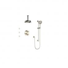 Vogt SET.Z3.320.816.PN - Vogt Zehn 3-Way TH Shower Kit with Body Jets and 6'' Ceiling Arm PN