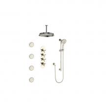 Vogt SET.Z3.350.936.PN - Vogt Zehn 3/4'' High-Flow TH Shower Kit with Body Jets and 6'' Ceiling Arm PN