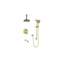 Vogt SET.Z4.320.316.BG - Vogt Zehn 3-Way TH Shower Kit with 6'' Ceiling Arm BG