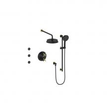 Vogt SET.Z4.320.810.BGB - Vogt Zehn 3-Way TH Shower Kit with Body Jets BG/MB