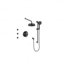 Vogt SET.Z4.320.810.PB - Vogt Zehn 3-Way TH Shower Kit with Body Jets PN/MB