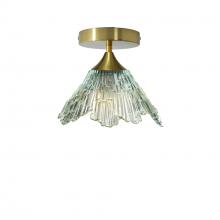 Bicycle Glass X1-212SUMCLR-SEM02-BRS-XX-04W - 212 Summit: Semi Flush Light - Eco Clear / Polished Brass