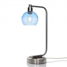 Bicycle Glass X1-763LUNSTB-LMP01-BNI-XX-04W - 763 Lunar: Table Lamp - Steel Blue / Brushed Nickel