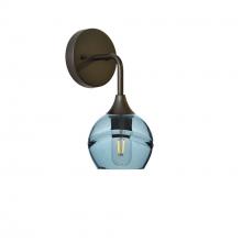 Bicycle Glass X1-763SWLGRA-SCN01-BNZ-XX-04W - 763 Swell: Wall Sconce - Slate Gray / Antique Bronze