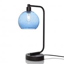 Bicycle Glass X1-767LUNSTB-LMP01-BLK-XX-04W - 767 Lunar: Table Lamp - Steel Blue / Matte Black