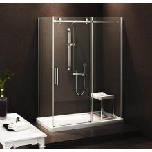 Zitta Group DBL4800ASTC21 - Bellini 48 Chrome Straight Shower Door