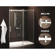 Zitta Group DBL6000WSTC21 - Bellini 60 Straight Shower Door Wall Closing Chrome Clear