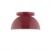 Montclair Light Works FMD431-55-L10 - 8" Arcade LED Flush Mount, Barn Red