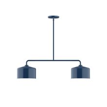 Montclair Light Works MSG419-50 - 2-Light Axis Linear Pendant, Navy