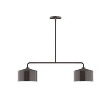 Montclair Light Works MSG419-51 - 2-Light Axis Linear Pendant, Architectural Bronze