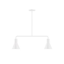 Montclair Light Works MSG436-44 - 2-Light Axis Linear Pendant, White