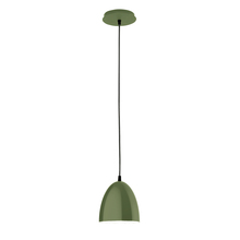 Montclair Light Works PEB417-22-C21 - 6" Jill shade, white cord with canopy, Fern Green