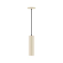 Montclair Light Works PEB426-16-C21 - 3.5" x 12" Beam Pendant, white cord with canopy, Cream