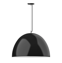 Montclair Light Works PEG214-41-44-C21 - 30" XL Choices Deep Dome Shade, medium base, SS cable, white cord with canopy, Black