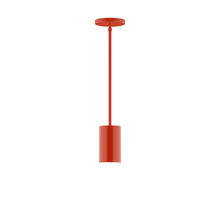Montclair Light Works STG425-26 - 3.5" x 6" Beam Stem Hung Pendant, Vermillion
