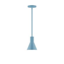 Montclair Light Works STG436-54 - 6" Flare Stem Hung Pendant, Light Blue