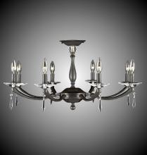 American Brass & Crystal FM5336-SP-36G-ST - 8 Light Kensington Flush Mount