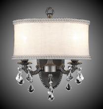 American Brass & Crystal WS6532-A-21S-PI-HL - 2 Light Llydia Wall Sconce