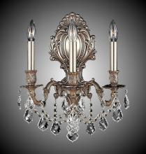 American Brass & Crystal WS9425-A-05S-PI - 3 Light Fleur-De-Lis Medium Wall Sconce