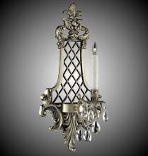 American Brass & Crystal WS9456-A-07G-PI - 1 Light Lattice Large Wall Sconce