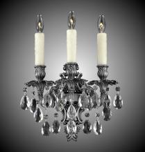 American Brass & Crystal WS9483-A-02G-ST - 3 Light Filigree Wall Sconce