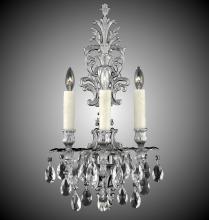 American Brass & Crystal WS9486-A-10W-PI - 3 Light Filigree Extended Top Wall Sconce