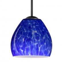 Besa Lighting 1BC-412286-MED-BK - Besa Bolla Pendant Blue Cloud Black 1x40W MAX E26 Base