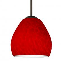 Besa Lighting 1BC-4122RC-MED-BR - Besa Bolla Pendant Red Cloud Bronze 1x40W MAX E26 Base