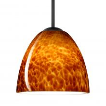 Besa Lighting 1BC-757218-MED-BK - Besa Sasha Pendant Black Amber Cloud 1x50W MAX E26 Base