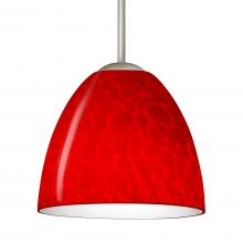 Besa Lighting 1BC-7572RC-SN - Besa Sasha Pendant Satin Nickel Red Cloud 1x50W MAX E12 Base