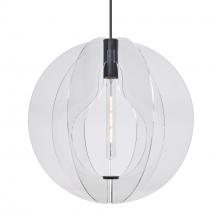 Besa Lighting 1JC-BENITOGL-EDIL-BK - Besa, Benito Cord Pendant, Globe, Black Finish, 1x4W LED Filament