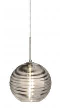 Besa Lighting 1JT-461602-LED-SN - Besa Kristall 8 Pendant Satin Nickel Smoke 1x9W LED