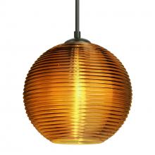 Besa Lighting 1JT-461682-BK - Besa Kristall 8 Pendant Black Amber 1x75W MAX E26 Base