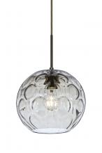 Besa Lighting 1JT-BOMYCL-BR - Besa Bombay Cord Pendant, Clear, Bronze Finish, 1x60W Medium Base