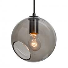 Besa Lighting 1JT-MAESTRO8SM-BK - Besa, Maestro 8 Cord Pendant, Smoke, Black Finish, 1x60W MAX E26 Base