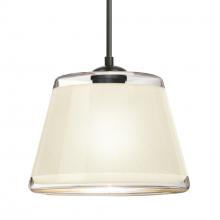 Besa Lighting 1JT-PIC9WH-BK - Besa Pendant Pica 9 Black White Sand 1x75W MAX E26 Base