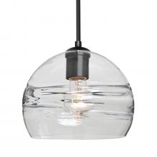 Besa Lighting 1JT-SPIR8CL-BK - Besa Spirit 8 Pendant, Clear, Black Finish, 1x60W MAX E26 Base