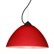 Besa Lighting 1KX-420131-BK - Besa Tessa Cable Pendant Red Matte Black 1x75W MAX E26 Base