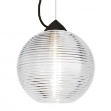 Besa Lighting 1KX-461600-BK - Besa Kristall 8 Pendant Black Clear 1x75W MAX E26 Base