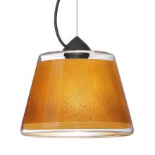 Besa Lighting 1KX-PIC9GD-BK - Besa Pica 9 Pendant 1Kx Gold Sand Black 1x75W MAX E26 Base