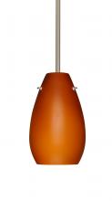 Besa Lighting 1TT-412680-SN - Besa Pera 9 Stem Pendant Satin Nickel Amber Matte 1x100W Medium Base